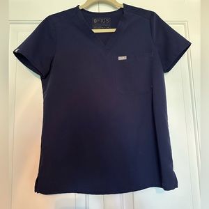 Women’s figs Catarina one pocket scrub top navy blue size XS